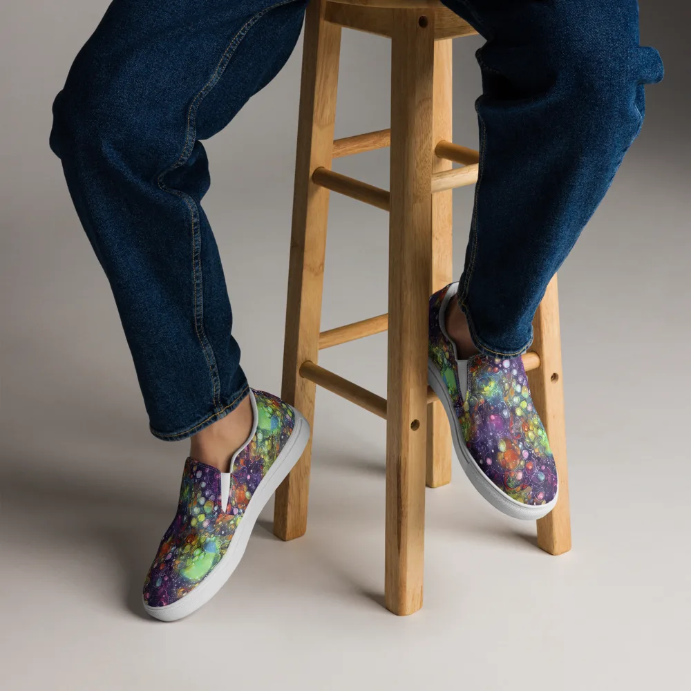 Galactic Nectar on Men's Slip-On Canvas Shoes — Front