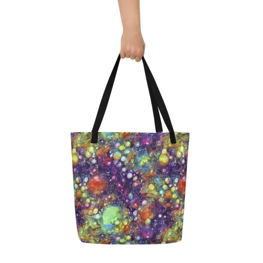 Galactic Nectar on a Large Tote Bag W/ Pocket