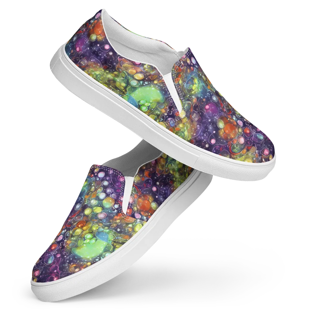 Galactic Nectar on Women's Slip-On Canvas Shoes — Front