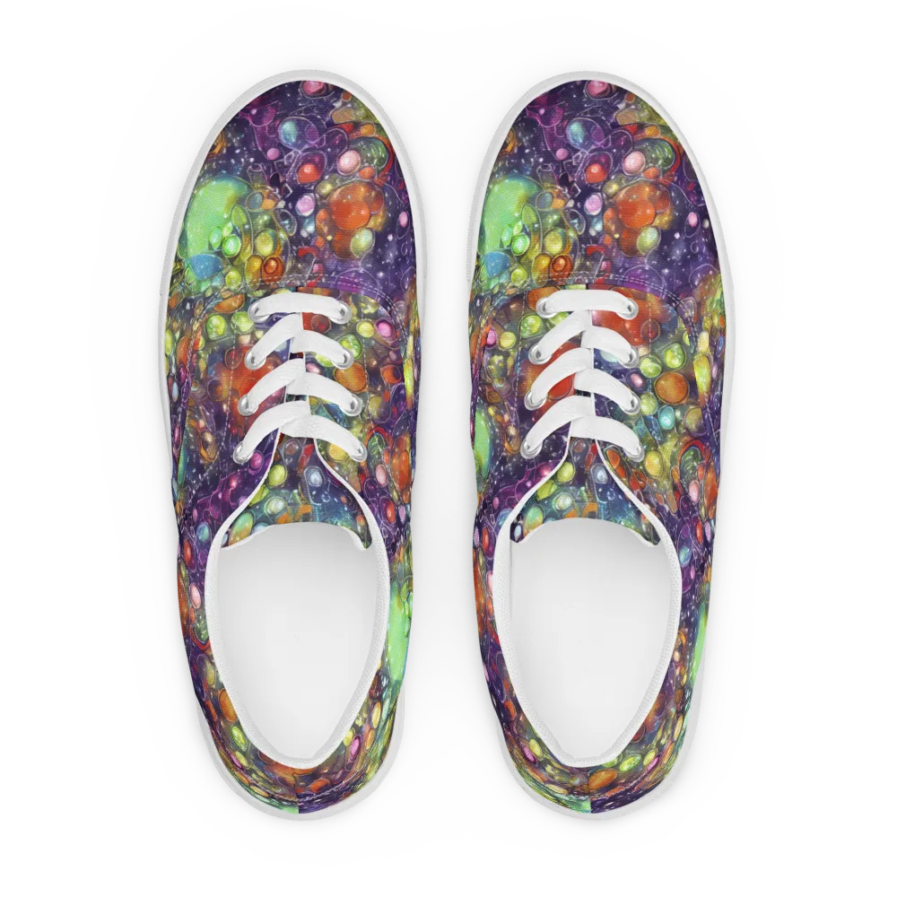 Galactic Nectar on Men's Lace-Up Canvas Shoes — Front