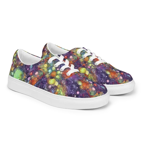 Galactic Nectar on a Men's Lace-Up Canvas Shoes