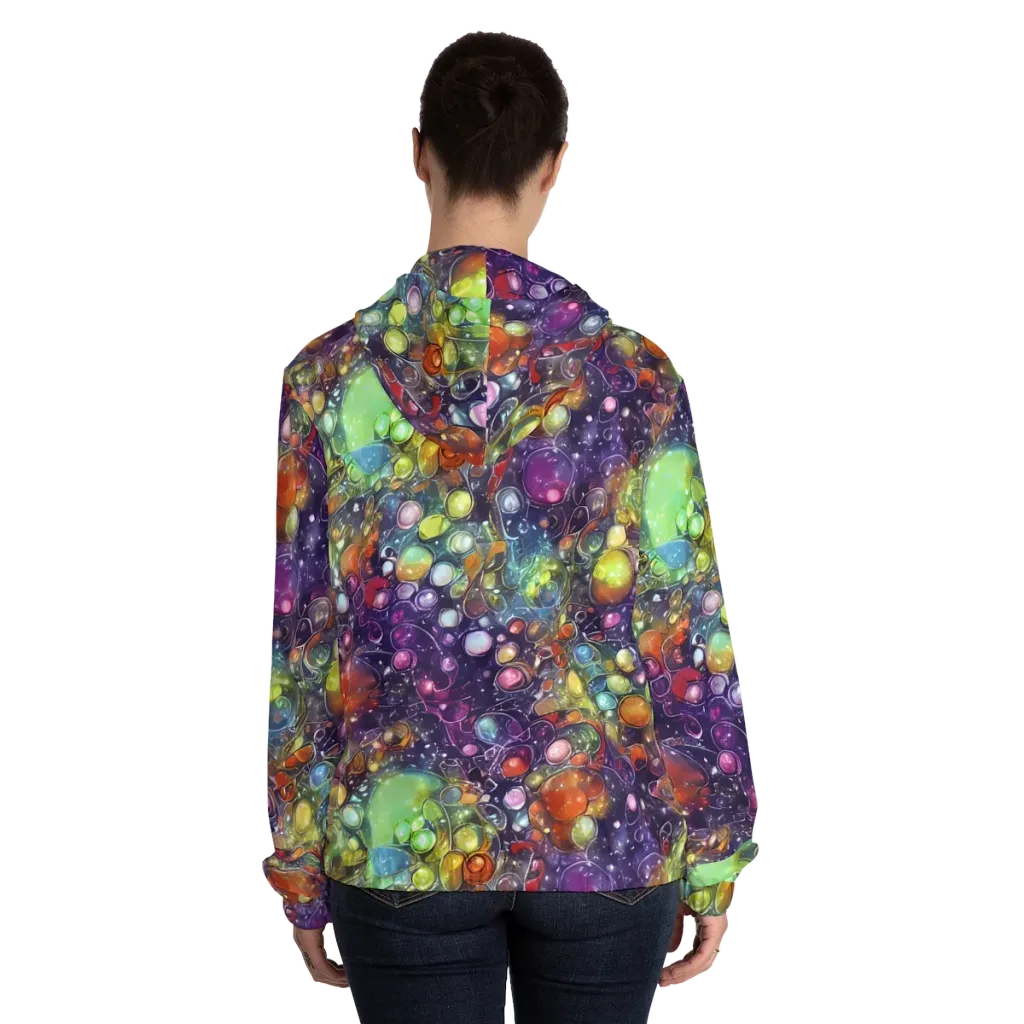 Galactic Nectar on Women's Full-Zip Hoodie — Back On Person