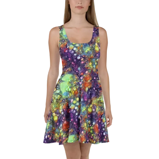 Galactic Nectar on a Skater Dress