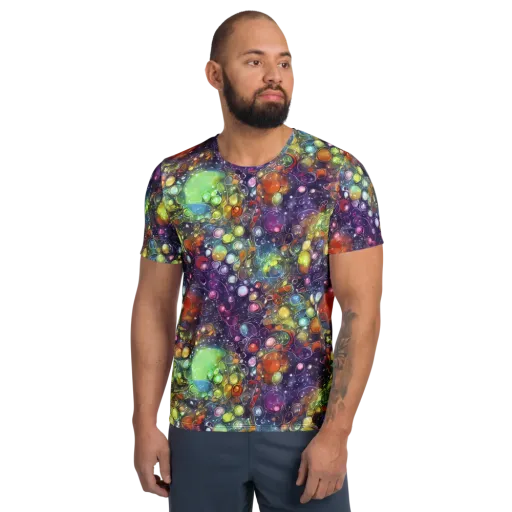 Galactic Nectar on a Men's Athletic T-Shirt