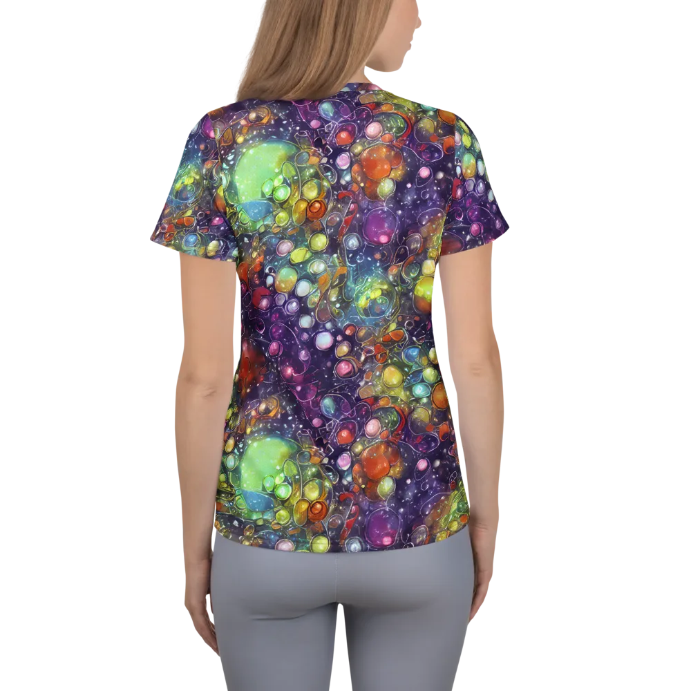 Galactic Nectar on Women's Athletic T-Shirt — Back
