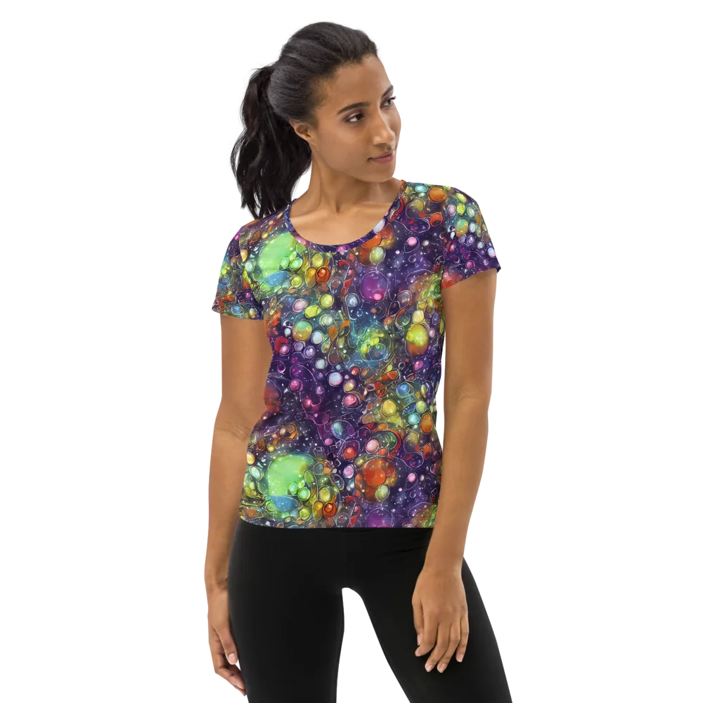 Galactic Nectar on Women's Athletic T-Shirt — Front