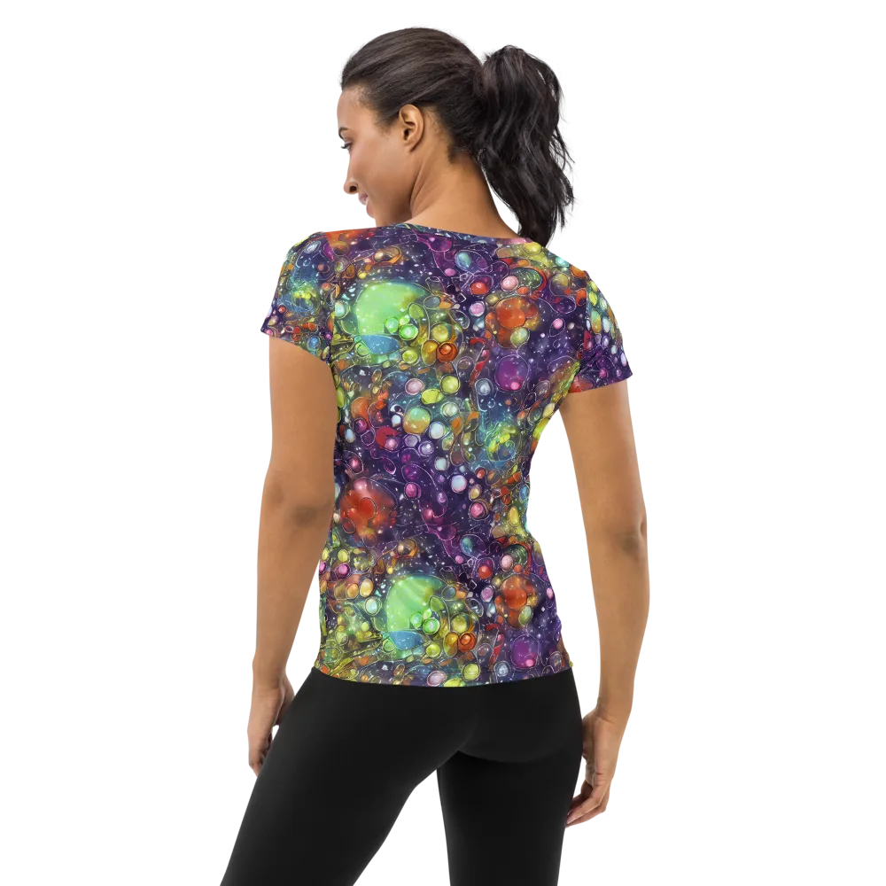 Galactic Nectar on Women's Athletic T-Shirt — Back