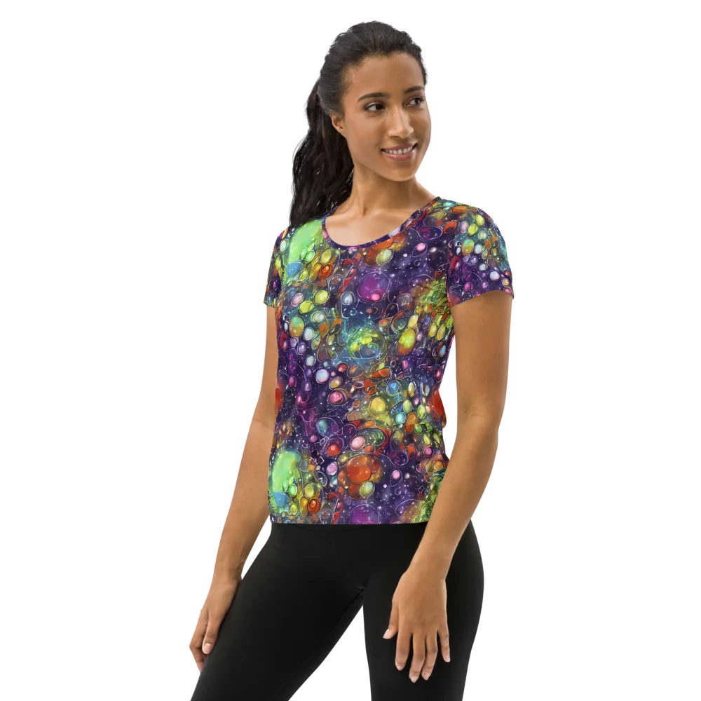 Galactic Nectar on Women's Athletic T-Shirt — Left