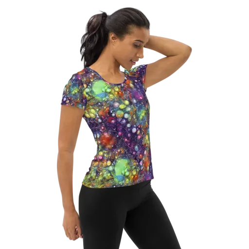 Galactic Nectar on a Women's Athletic T-Shirt