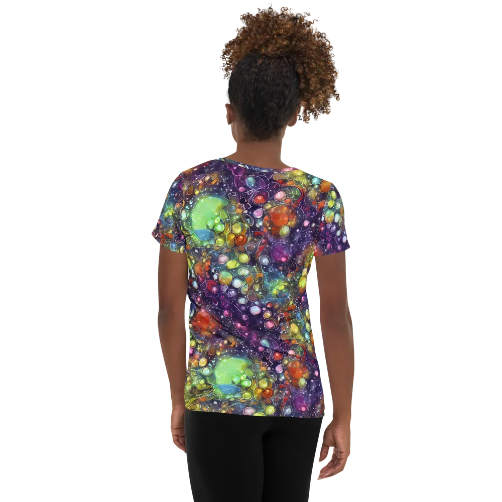 Galactic Nectar on Women's Athletic T-Shirt — Back