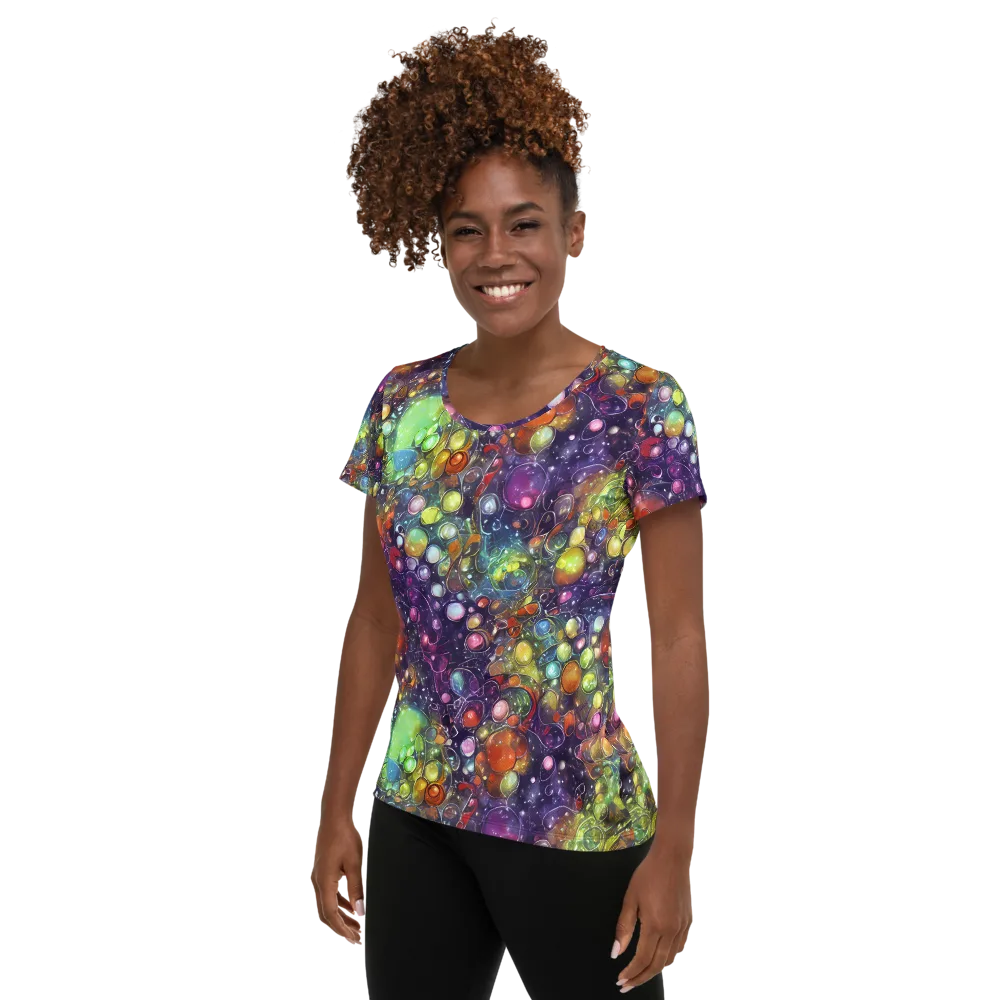 Galactic Nectar on Women's Athletic T-Shirt — Left