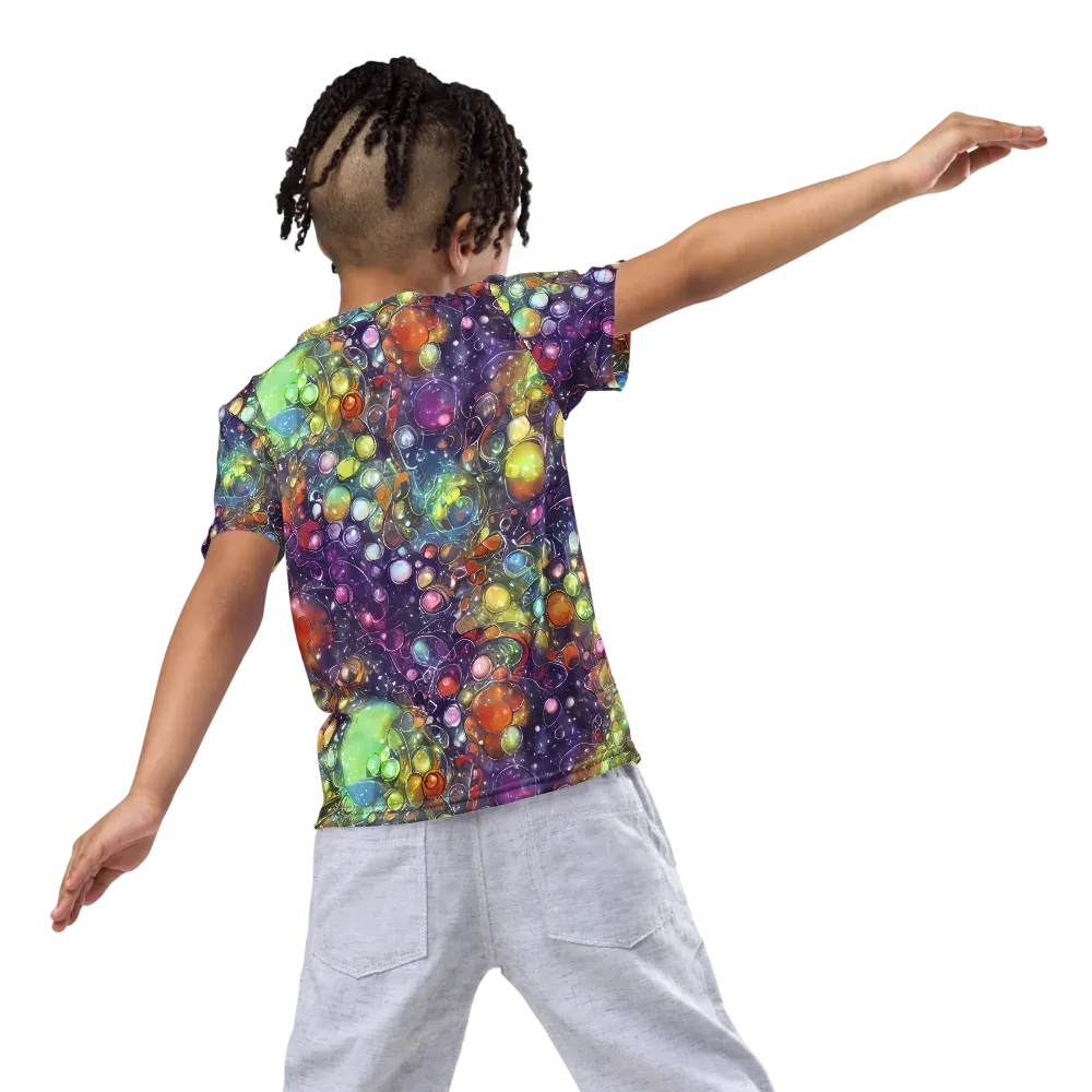 Galactic Nectar on Kids Crew Neck T-Shirt — Back