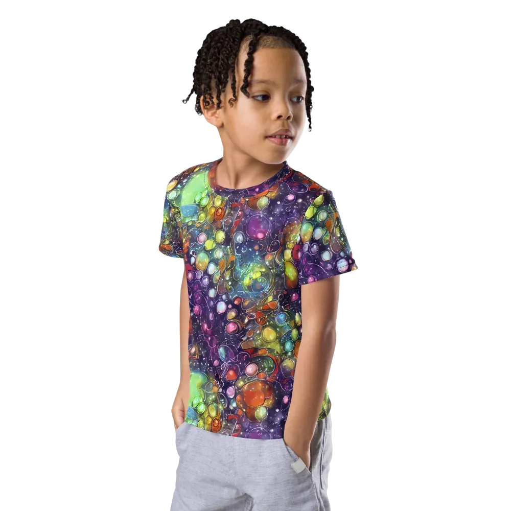 Galactic Nectar on Kids Crew Neck T-Shirt — Left Front