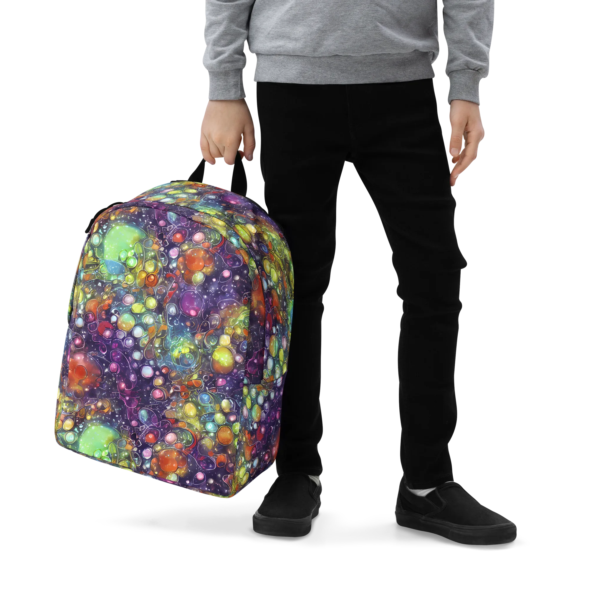 Galactic Nectar on Minimalist Backpack — Zoomed-in