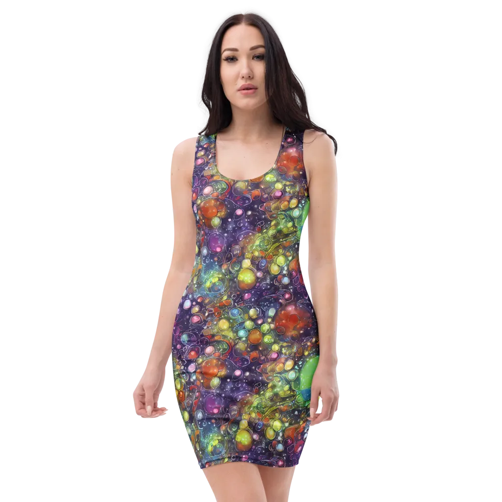 Galactic Nectar on Bodycon Dress — Front