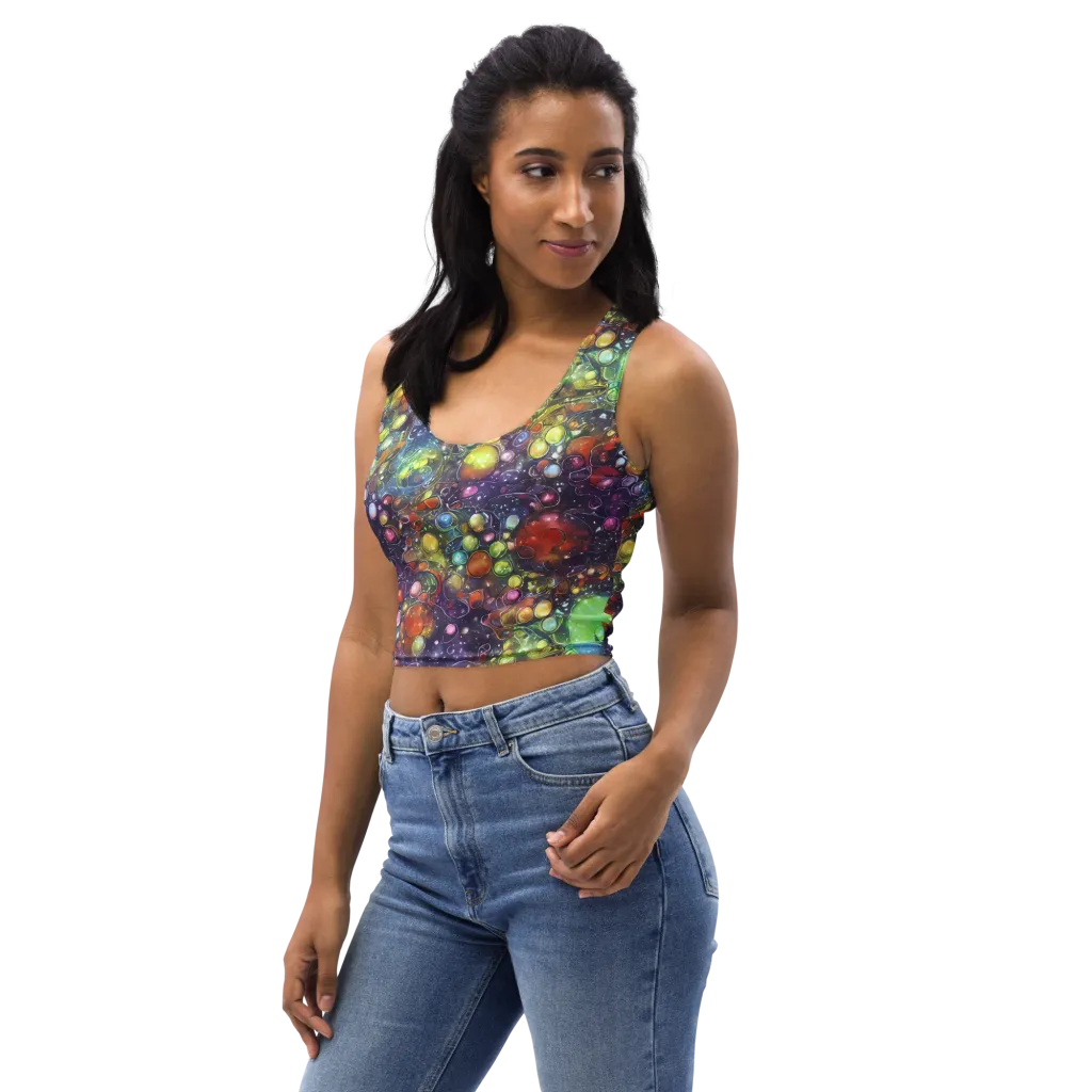Galactic Nectar on Crop Top — Left Front