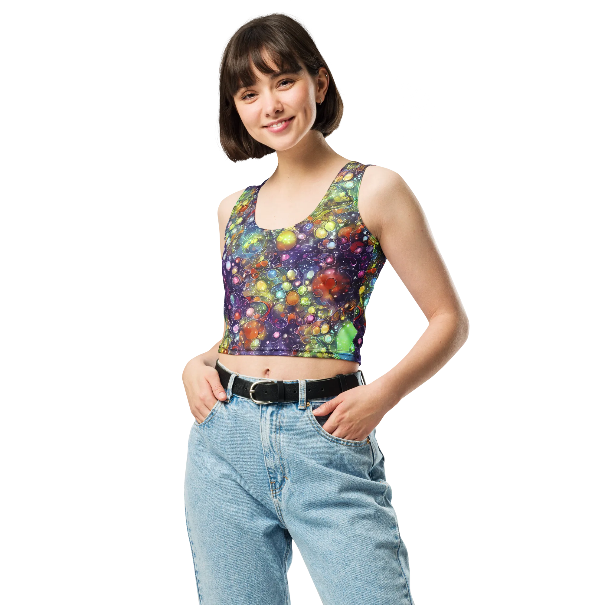 Galactic Nectar on Crop Top — Front
