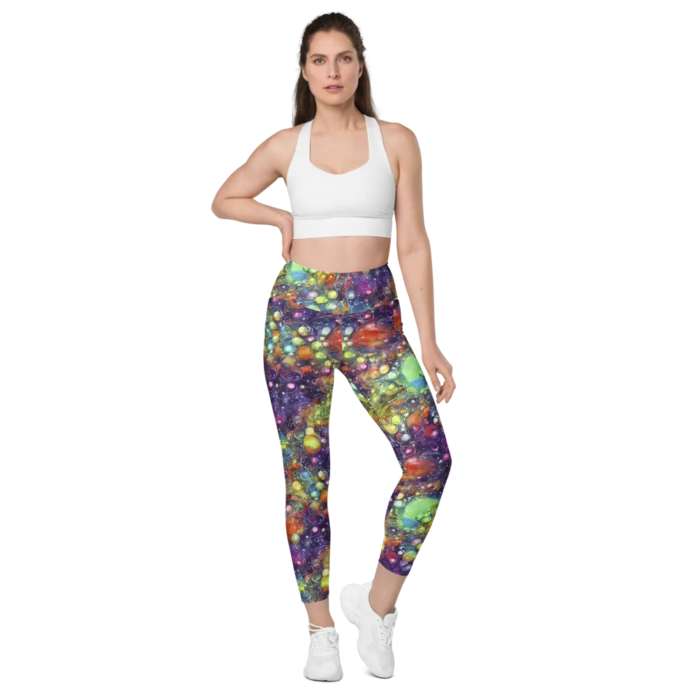 Galactic Nectar on Leggings with Pockets — Front