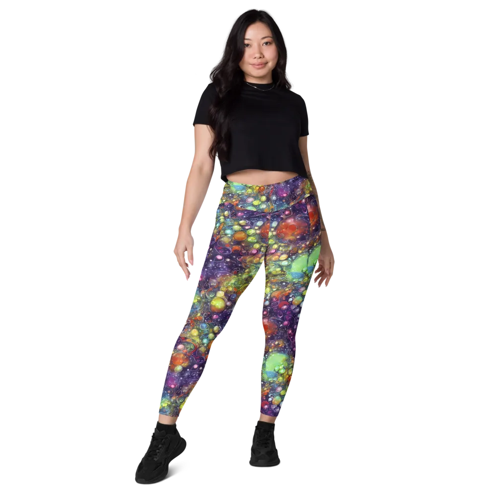 Galactic Nectar on Leggings with Pockets — Front