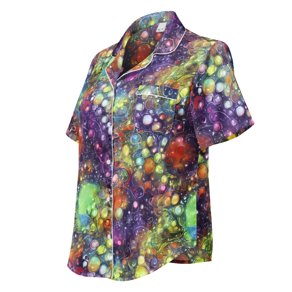 Galactic Nectar on Women's Short Sleeve Pajama Top — Left Front