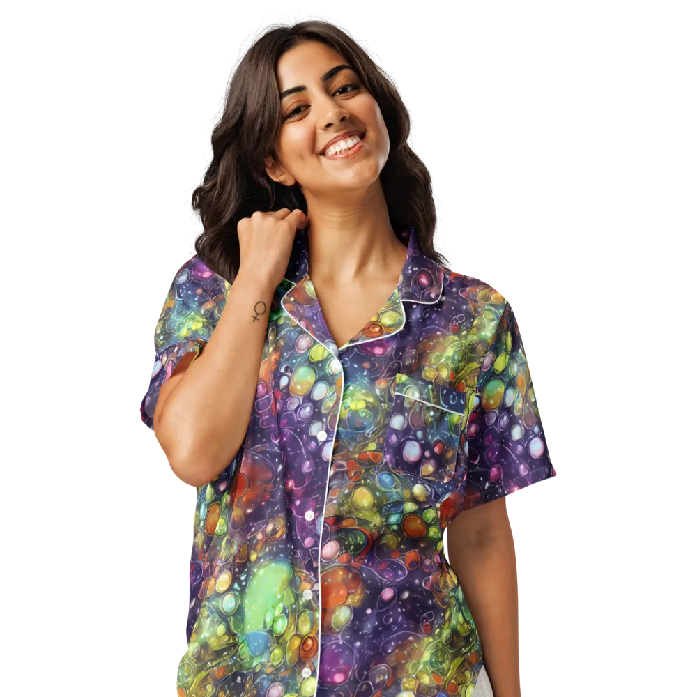Galactic Nectar on Women's Short Sleeve Pajama Top — Front