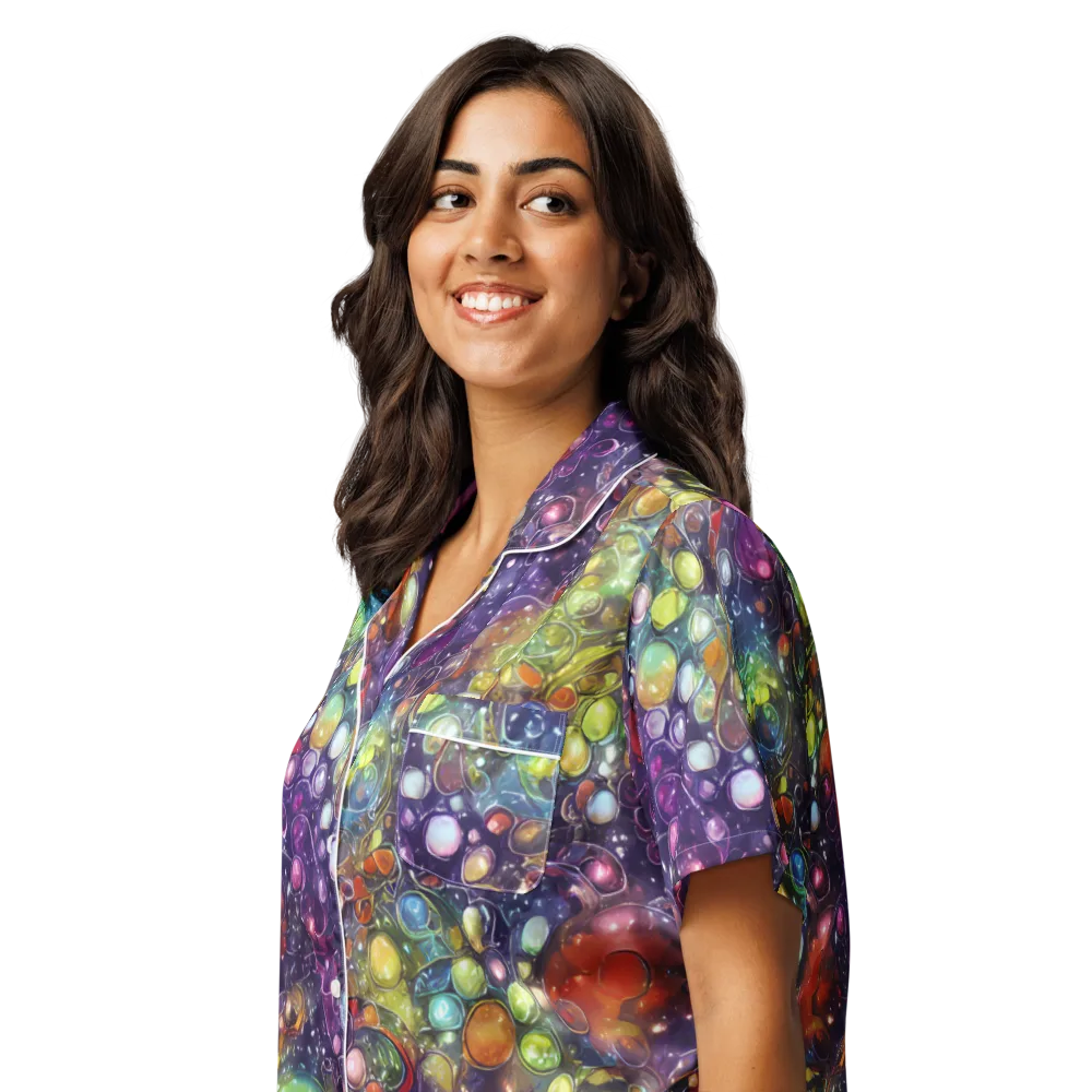 Galactic Nectar on Women's Short Sleeve Pajama Top — Left Front