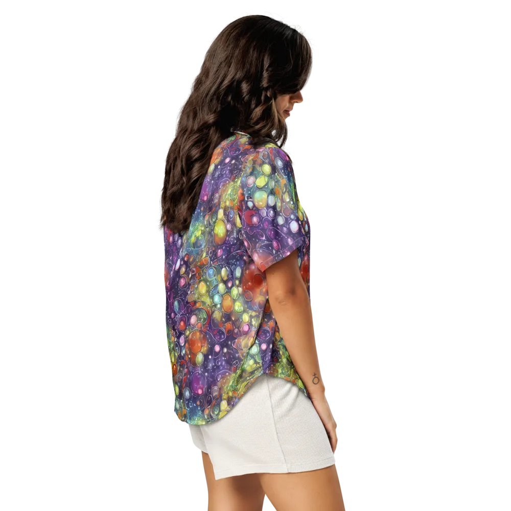 Galactic Nectar on Women's Short Sleeve Pajama Top — Right Back
