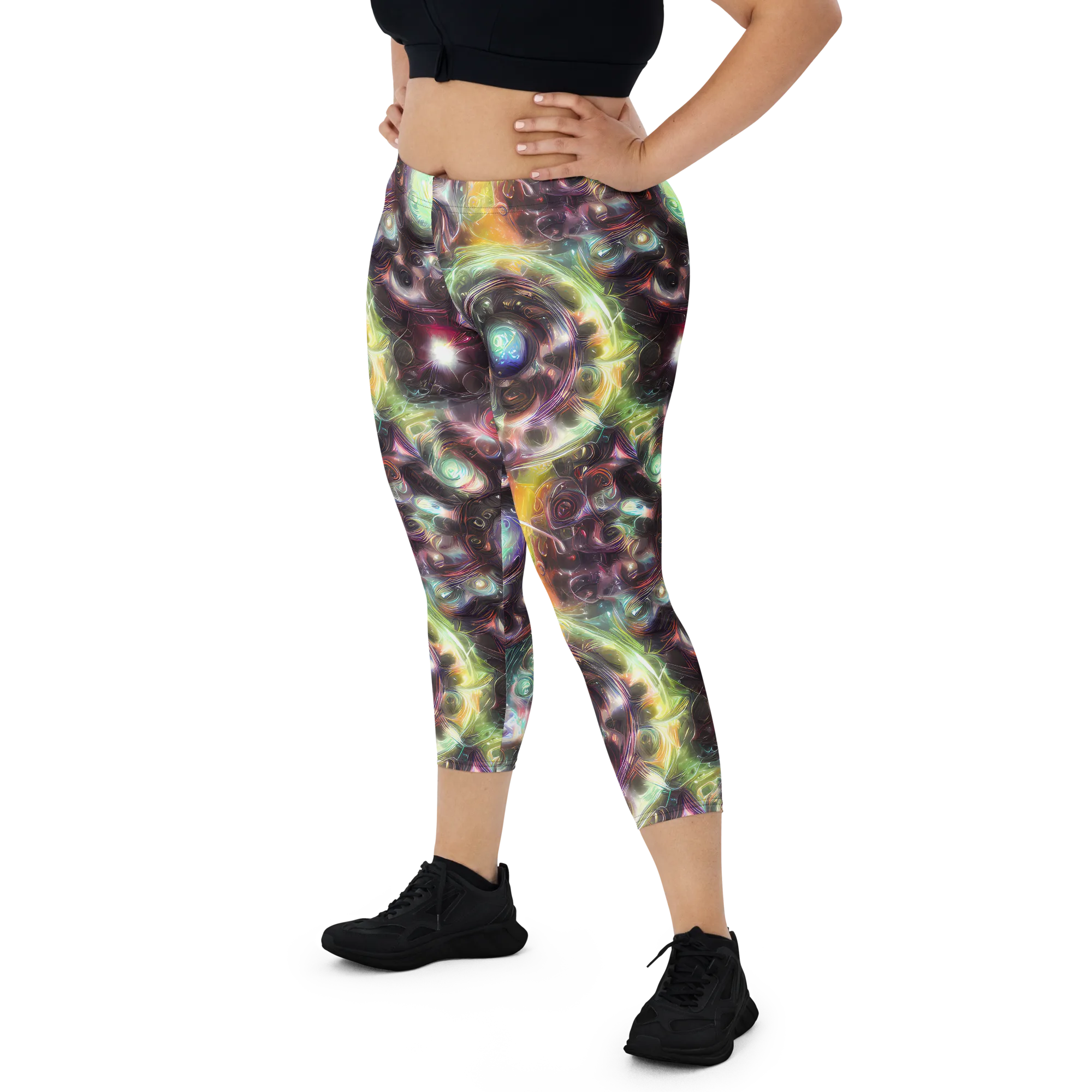 Opal Afterdark on Capri Leggings — Front