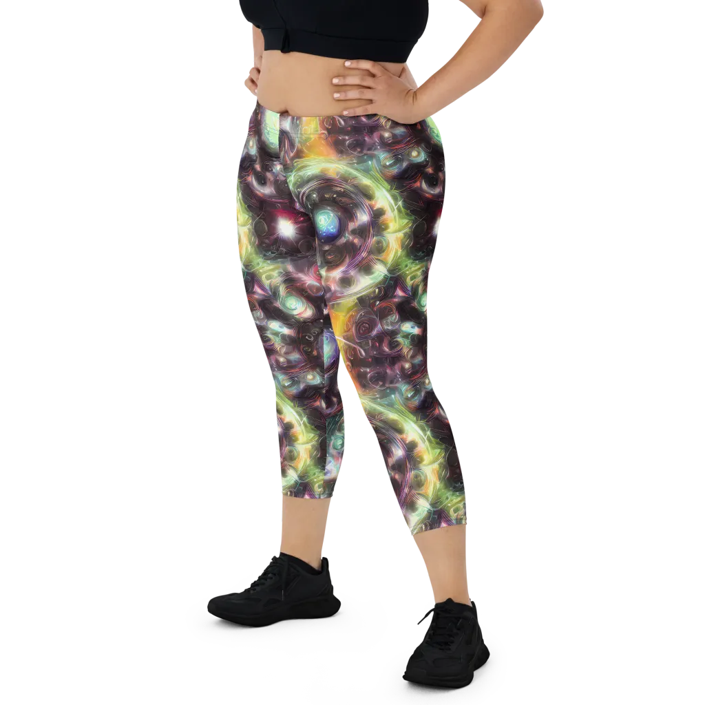 Opal Afterdark on Capri Leggings — Front