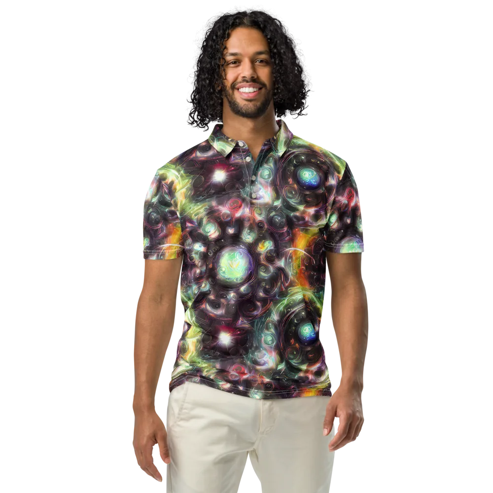 Opal Afterdark on Men's Slim Fit Polo Shirt — Front
