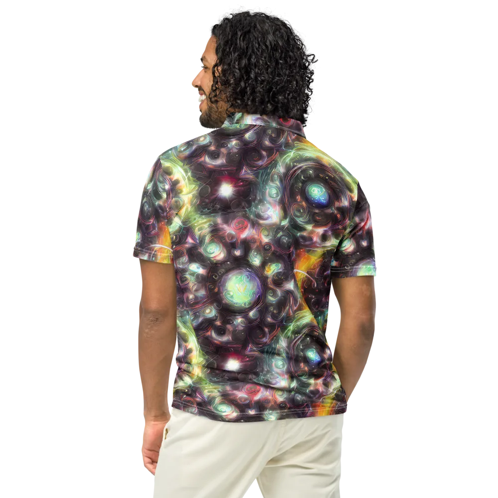 Opal Afterdark on Men's Slim Fit Polo Shirt — Back