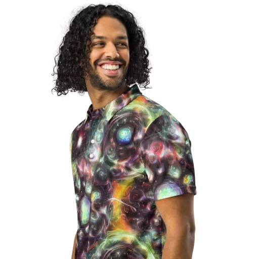 Opal Afterdark on a Men's Slim Fit Polo Shirt