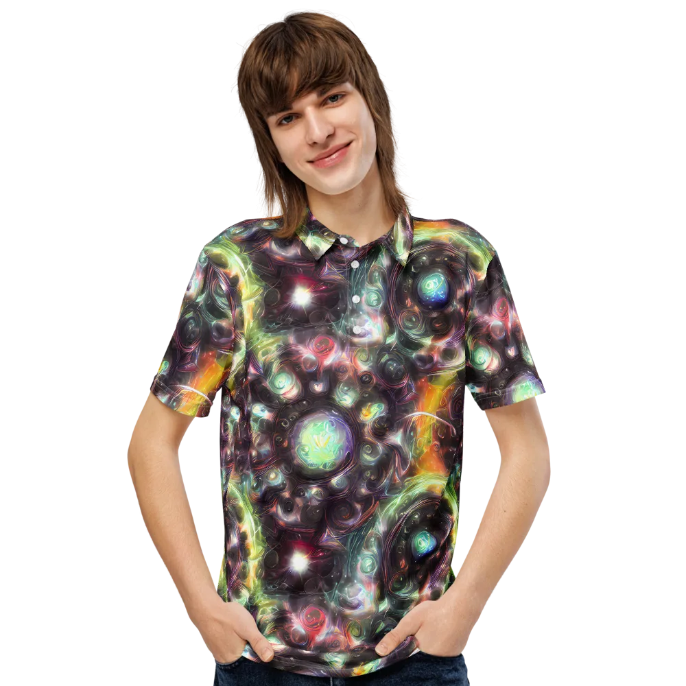 Opal Afterdark on Men's Slim Fit Polo Shirt — Front