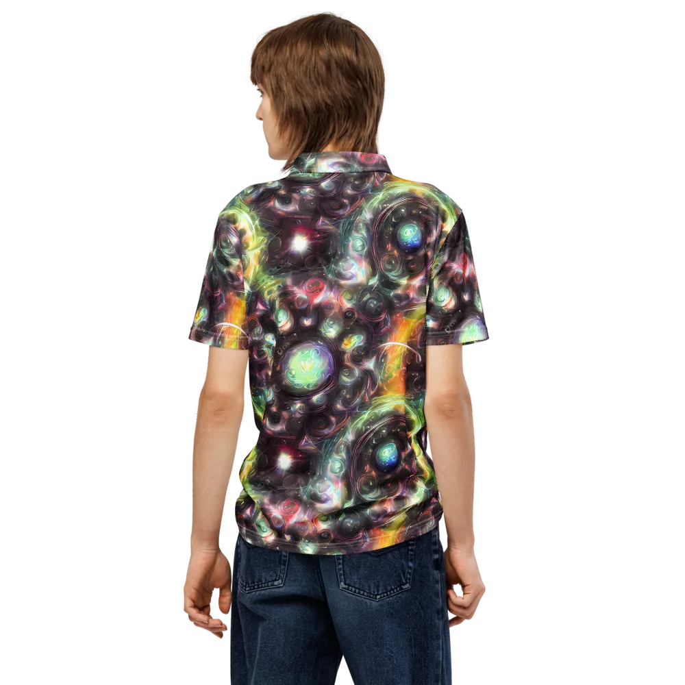 Opal Afterdark on Men's Slim Fit Polo Shirt — Back