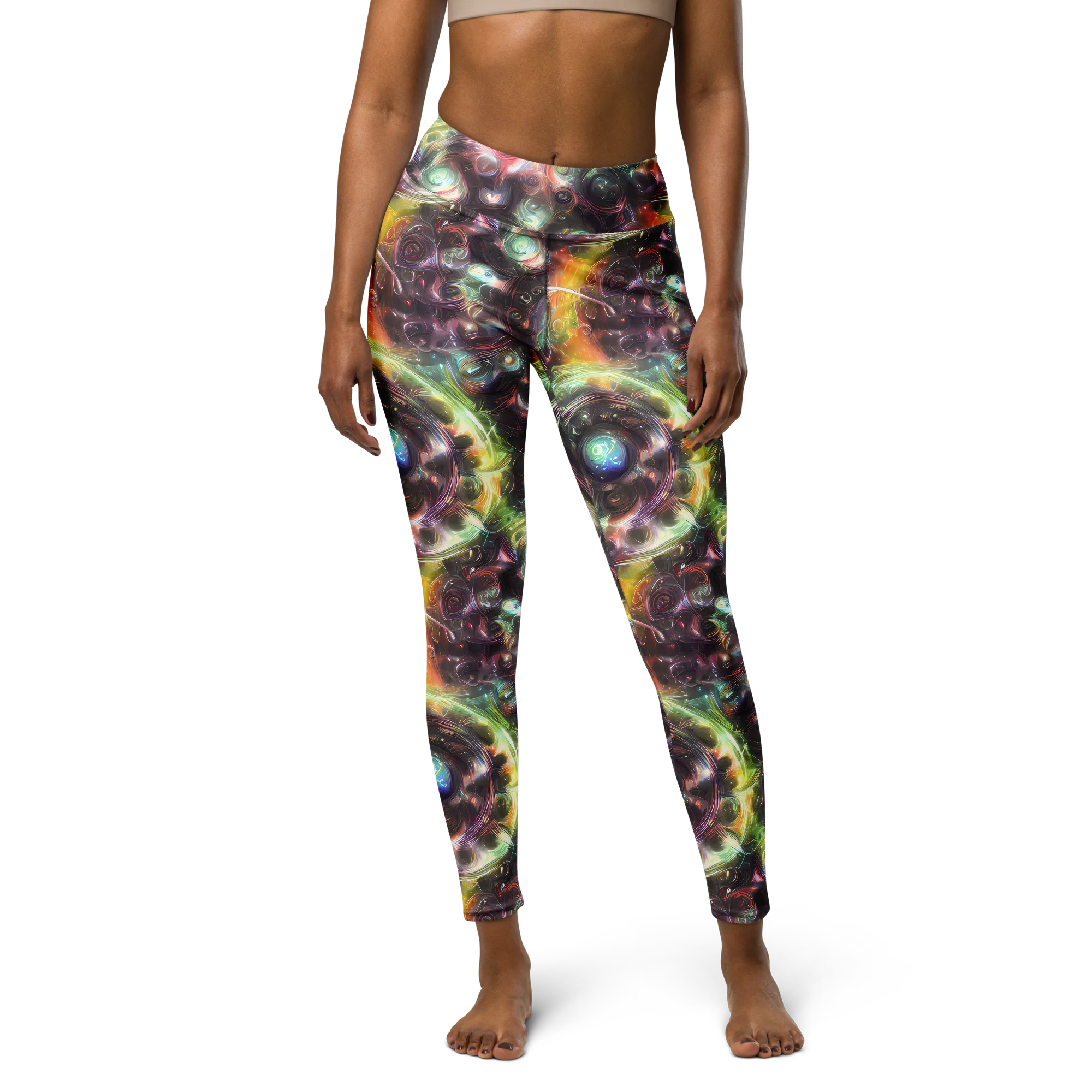 Opal Afterdark on Yoga Leggings — Front