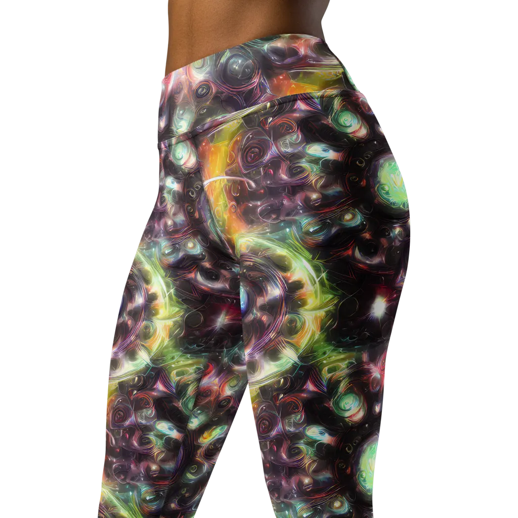 Opal Afterdark on Yoga Leggings — Left Front