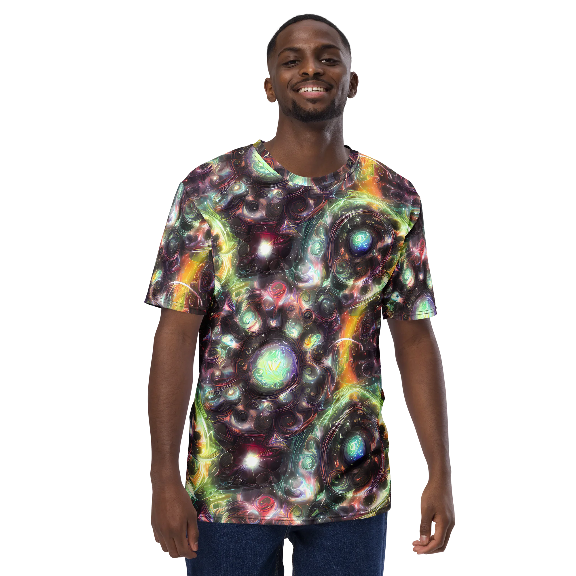 Opal Afterdark on Men's Crew Neck T-Shirt — Front