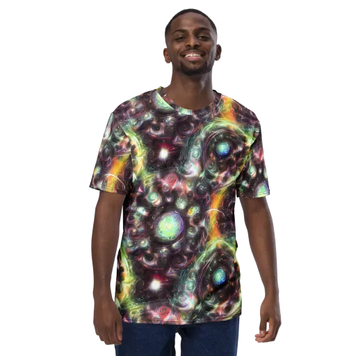 Opal Afterdark on a Men's Crew Neck T-Shirt