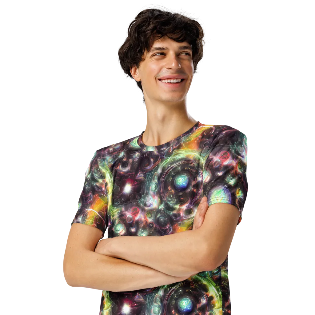 Opal Afterdark on Men's Crew Neck T-Shirt — Left Front