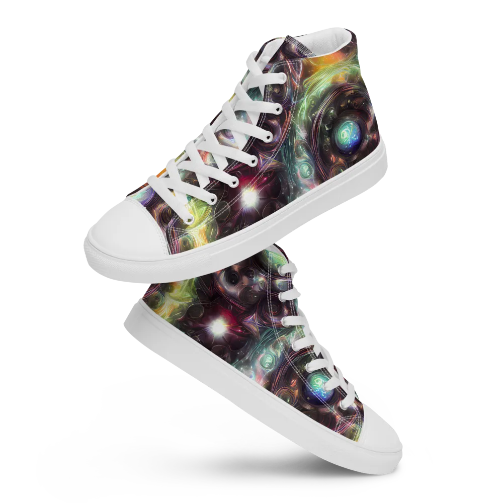 Opal Afterdark on Men's High Top Canvas Shoes — Front