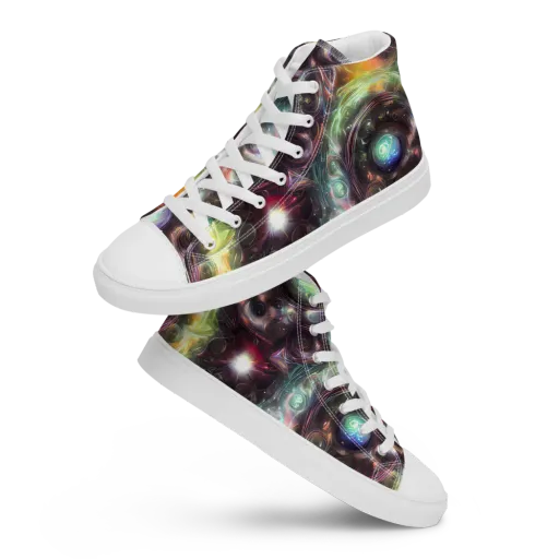 Opal Afterdark on a Men's High Top Canvas Shoes
