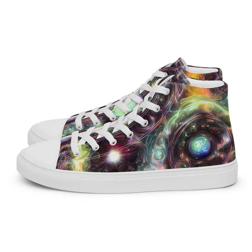 Opal Afterdark on Women's High Top Canvas Shoes — Left