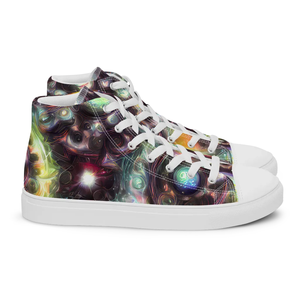Opal Afterdark on Women's High Top Canvas Shoes — Right