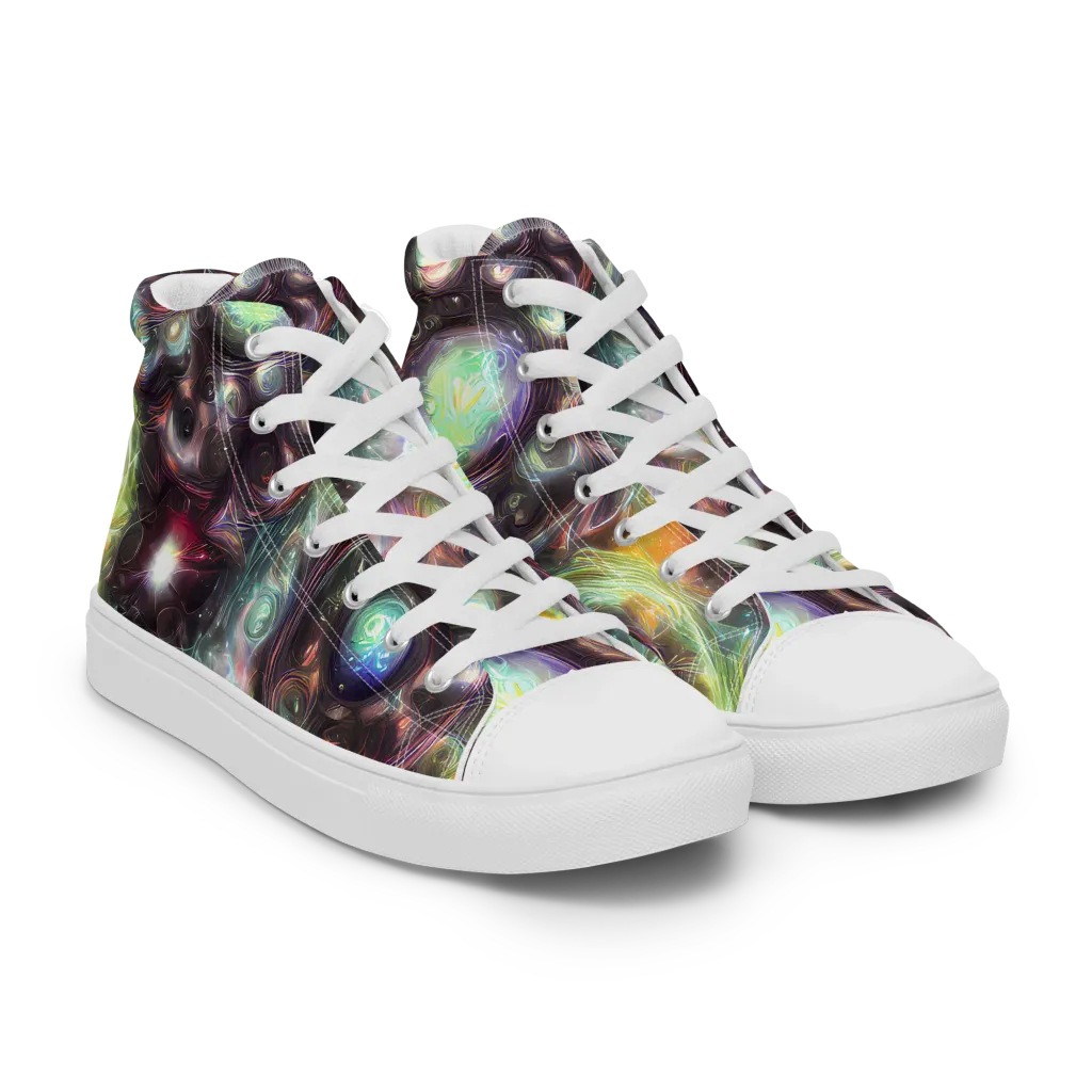 Opal Afterdark on Women's High Top Canvas Shoes — Right Front