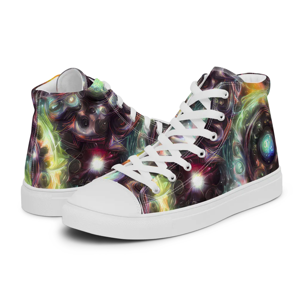 Opal Afterdark on Women's High Top Canvas Shoes — Left