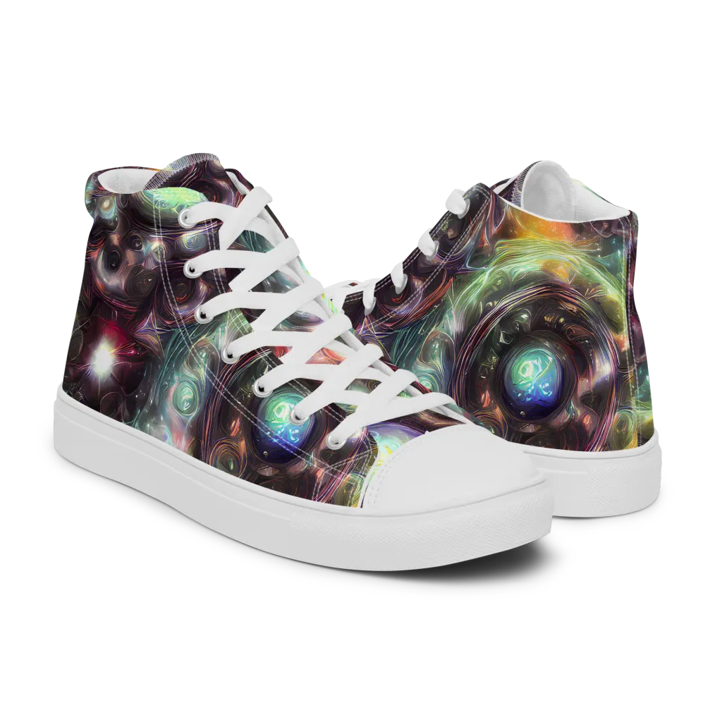 Opal Afterdark on Women's High Top Canvas Shoes — Right