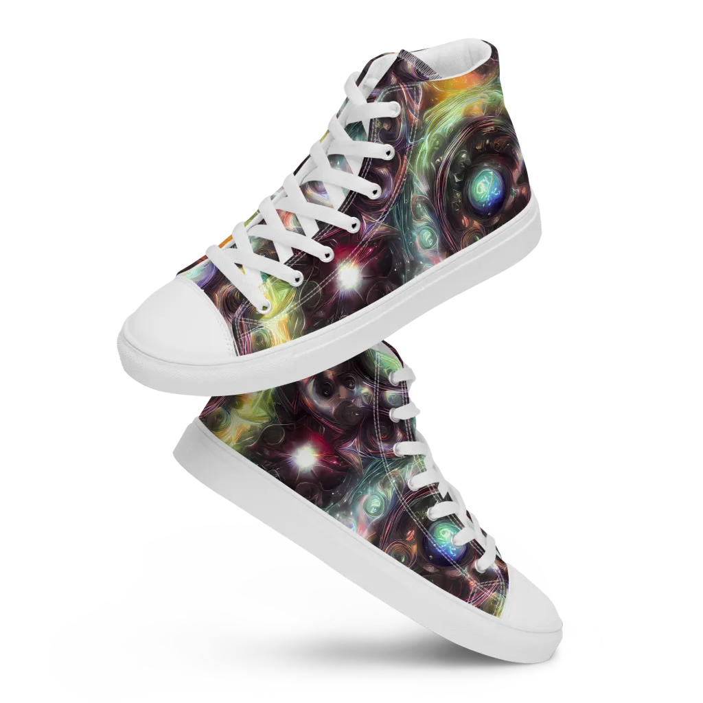 Opal Afterdark on Women's High Top Canvas Shoes — Front