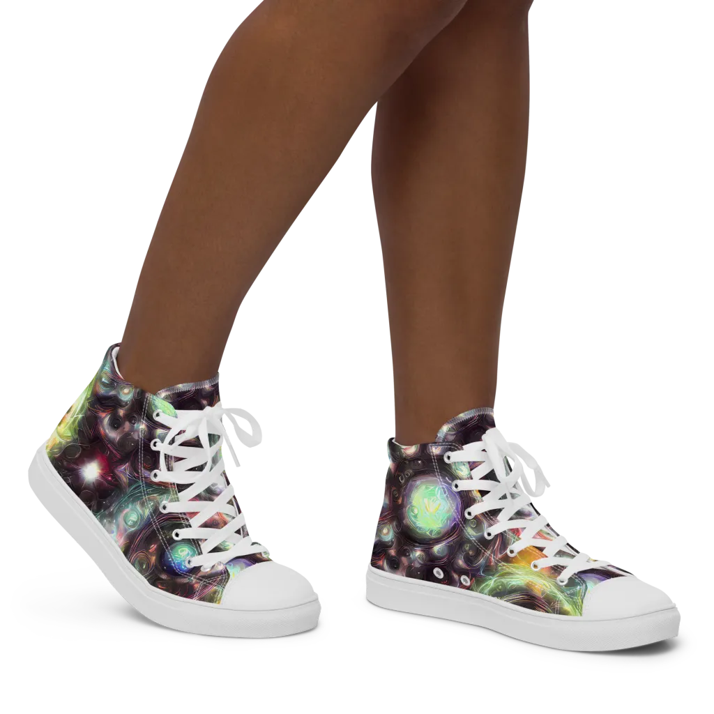 Opal Afterdark on Women's High Top Canvas Shoes — Right