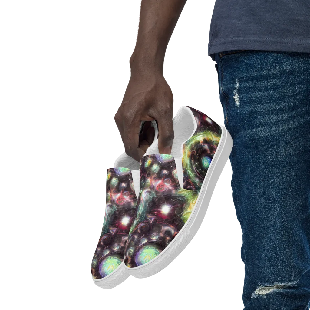 Opal Afterdark on Men's Slip-On Canvas Shoes — Left Front