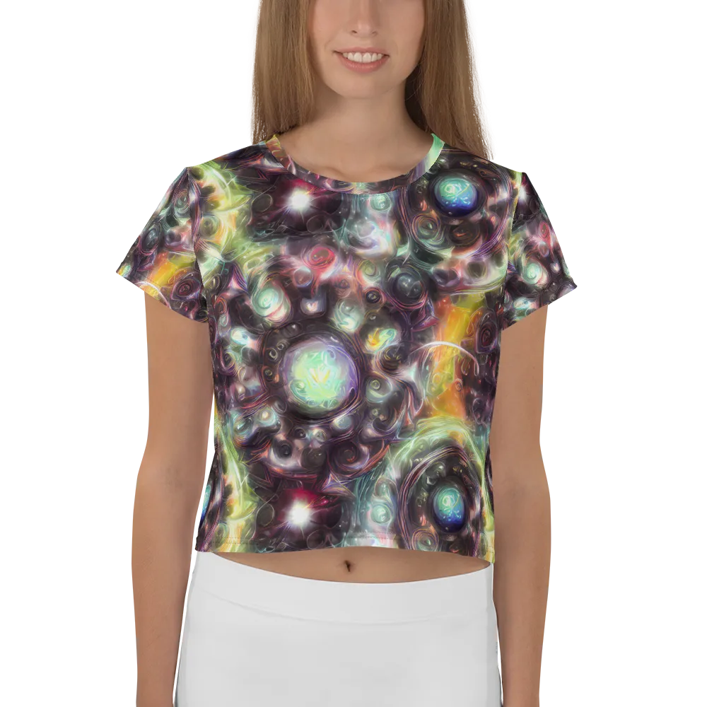 Opal Afterdark on Crop Tee — Front